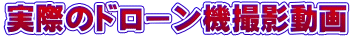 実際のドローン機撮影動画
