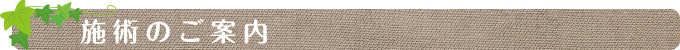 施術のご案内